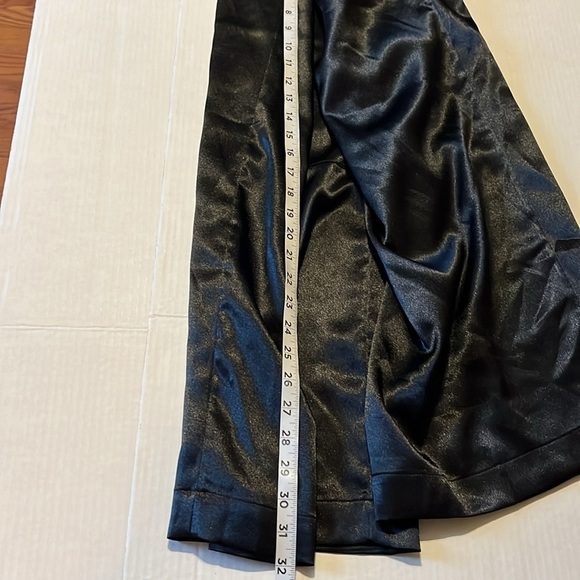 New-a new day-16-black-high-rise, satin, pleated, wide leg, slouchy, cargo pants - Picture 15 of 15